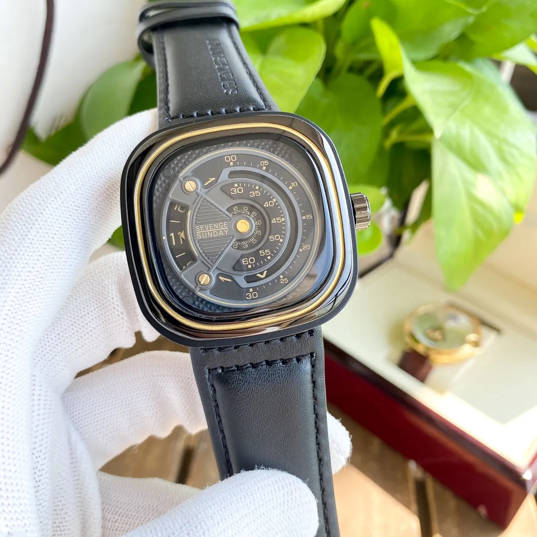【High-end replica】💰4 types! Quartz watch 💰840; mechanical watch 💰1100! Brand: SEVEN FRIDAY🏅🏅 Type: Men's watch 🎉🎉 Case: Top version 316 stainless steel L Strap: Imported calfskin strap, Movement: Fully automatic imported mechanical movement/Imported quartz movement ⚙️ Mirror: Mineral scratch-resistant mirror glass Size: 47mm in diameter, 14mm thick 🍷Exquisite inheritance of real effects, quality assurance! ‼ ️The elegant style instantly enhances the charm of men and is a symbol of taste and noble life!